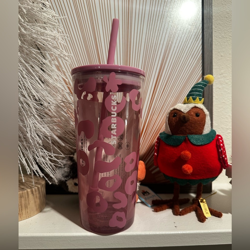 Starbucks Summer 2021 glass cheetah cup